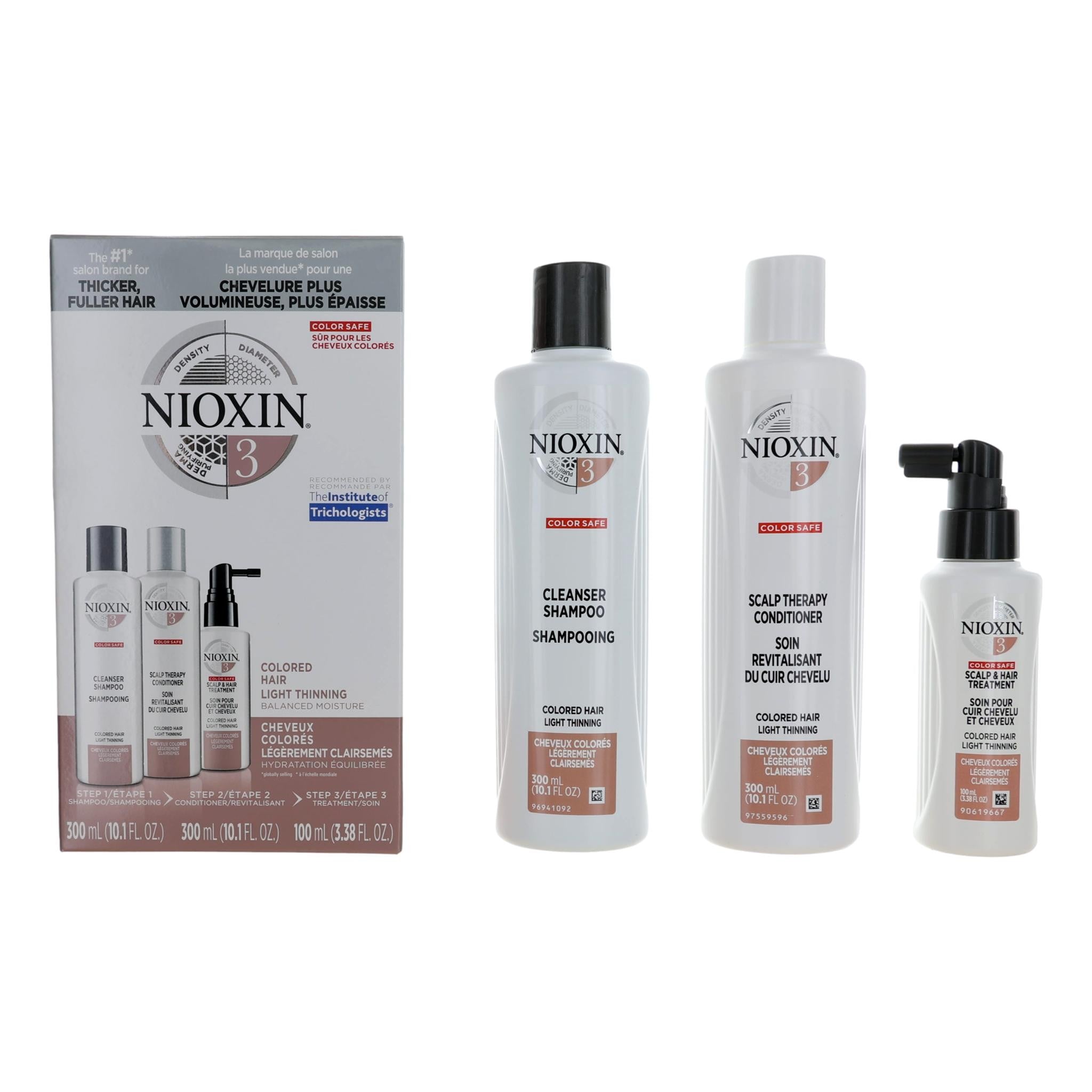 Photo of Nioxin 3D Care System Kit 3 - For Colored Hair Light Thinning Balanced Moisture